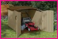 Storage building for a lawn mower