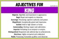 What words describe a king?